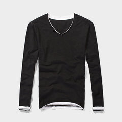 Loookus - 2025 Long-sleeved Cotton Shirt with V-neck Style