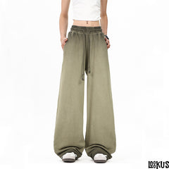 Loookus - Relaxed Fit Wide-Leg Pants