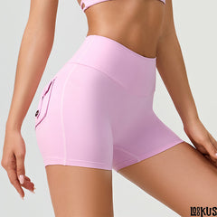 Loookus - Peach Booty High-Waisted Elastic Shorts - Sexy Butt-Lifting Quick-Dry Running Fitness Shorts