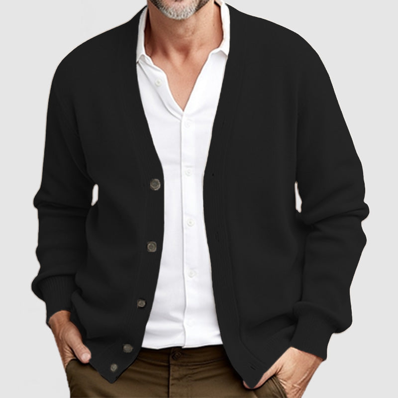 Loookus - Men's Classic Casual Long Sleeve Knit Cardigan