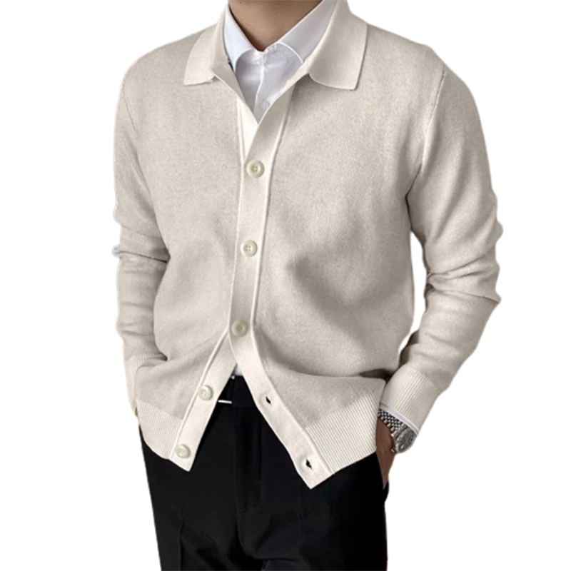 Loookus - Men's Lapel Knitted Sweater Cardigan