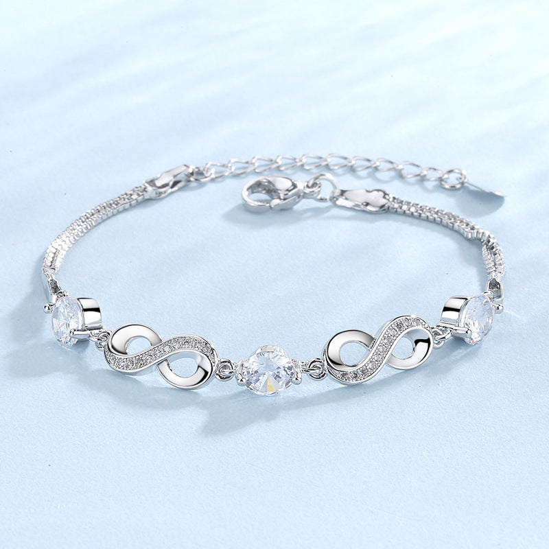 Loookus - 8-shaped zircon bracelet