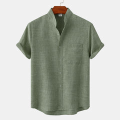 Loookus - Men's Casual Two Color Cotton Linen Shirt