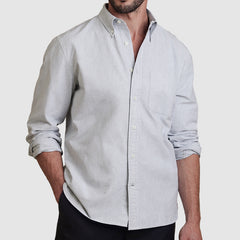 Loookus - Men's combed cotton white shirt