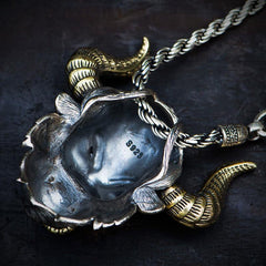 Loookus - Bull Silver Pendant Necklace