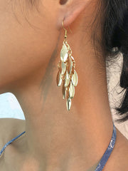 Loookus - Leaf Sequin Earrings