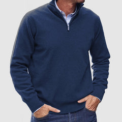 Loookus - Men's Cashmere Zipper Basic Sweater