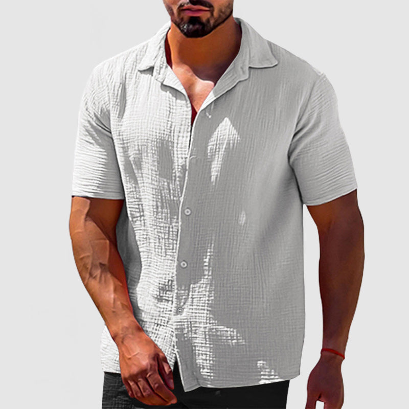 Loookus - Men's Casual Textured Cotton Shirt