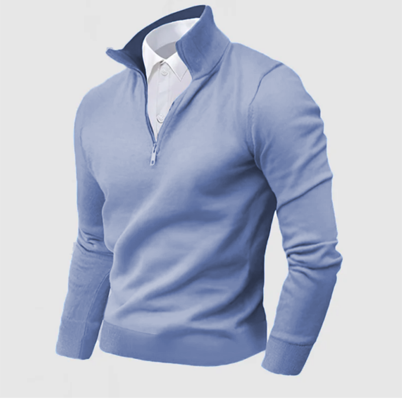 Loookus - Gentleman's Business Three-Quarter Zip Sweater