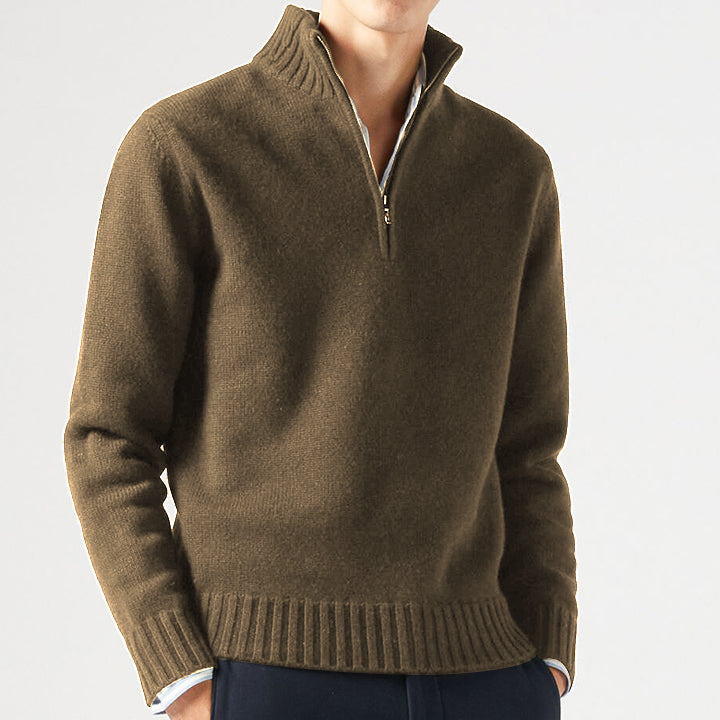 Loookus - Men's Lapel Knitted Cashmere Sweater Cardigan