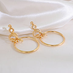 Loookus - Circle Geometric Snake Earrings