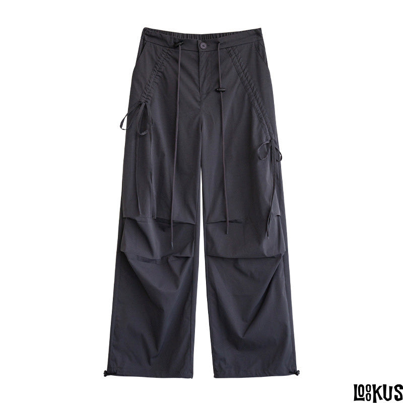 Loookus - Relaxed Fit Drawstring Trousers