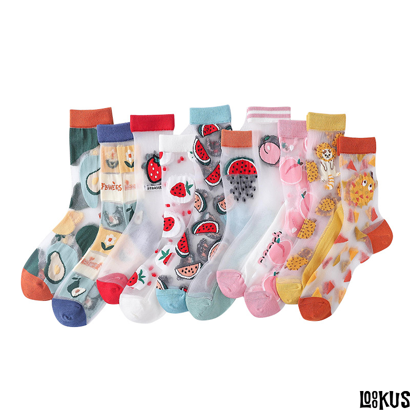 Loookus - Female's Casual Mid-Calf Socks