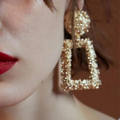 Loookus - Geometric Shape Alloy Earrings