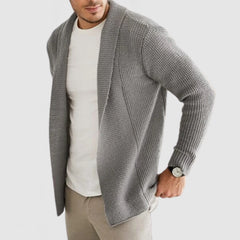Loookus - Men's Classic Casual Lapel Long Sleeve Cashmere Knit Cardigan