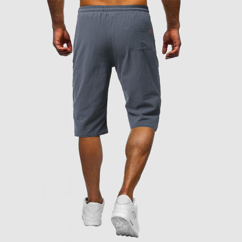 Loookus - Men's Casual Sports Breathable Cotton Linen Shorts