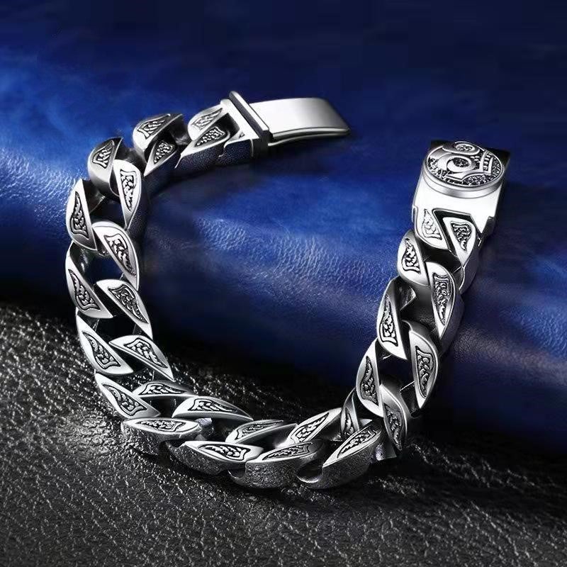 Loookus - 925 Silver Biker Harley Totem Bracelet