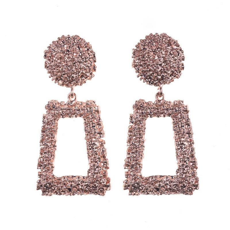 Loookus - Geometric Shape Alloy Earrings