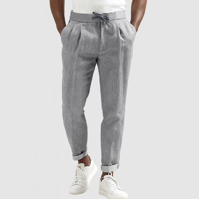 Loookus - Gentleman's Cotton Lace-Up Trousers