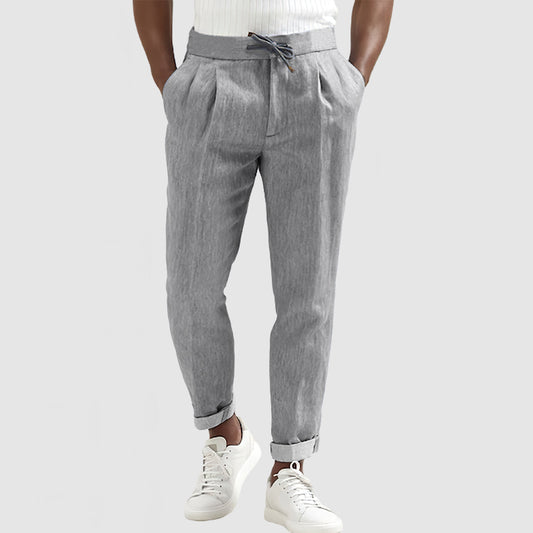 Loookus - Gentleman's Cotton Lace-Up Trousers