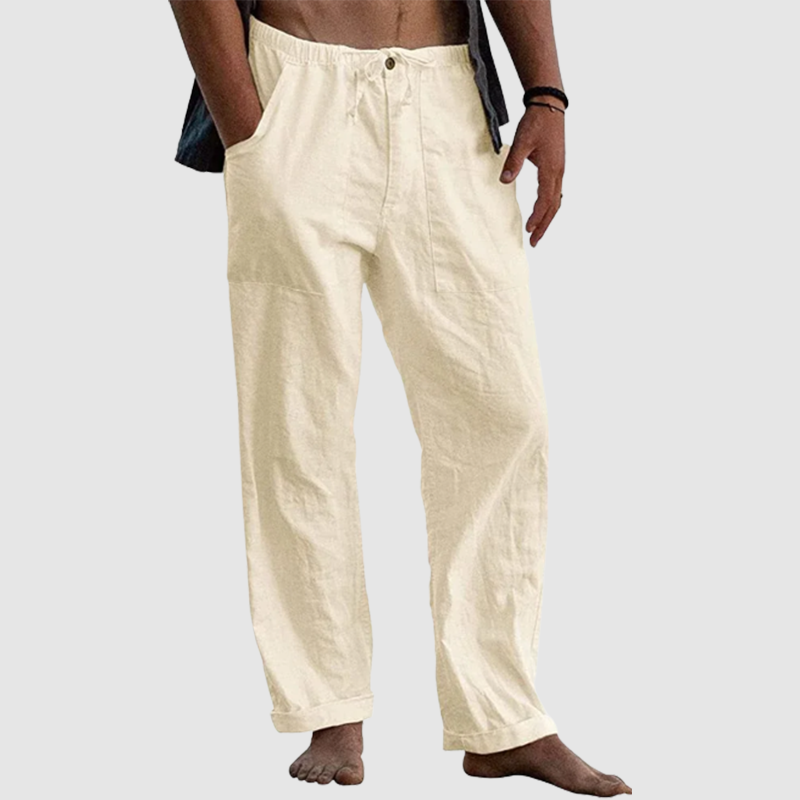 Loookus - Men's linen beach casual loose-fitting pants