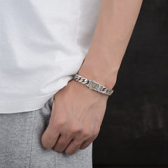 Loookus - S925 Men's Cross Phoenix Bracelet