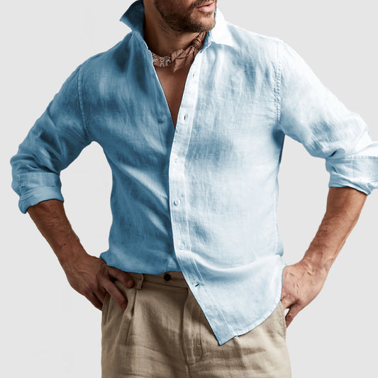 Loookus - Gentleman's Casual Cotton Linen Shirt