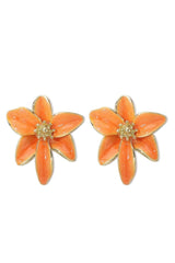 Loookus - Vintage Enamel Flower Earrings