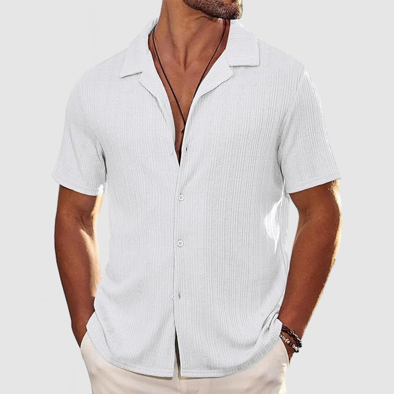 Loookus - Men's Casual Knit Short Sleeve Shirt