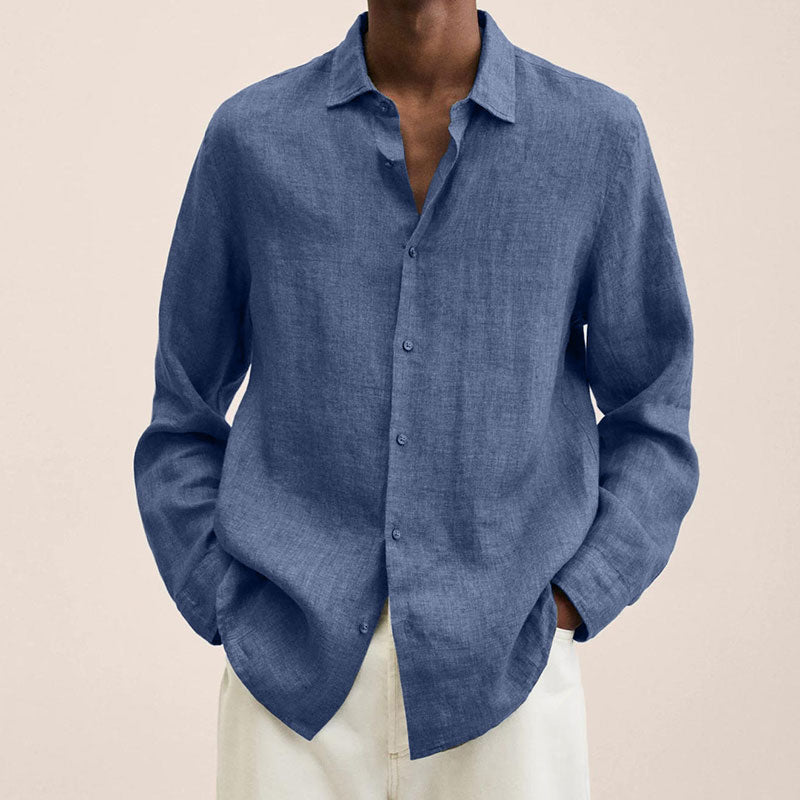 Loookus - Men's Linen Long Sleeve Shirts