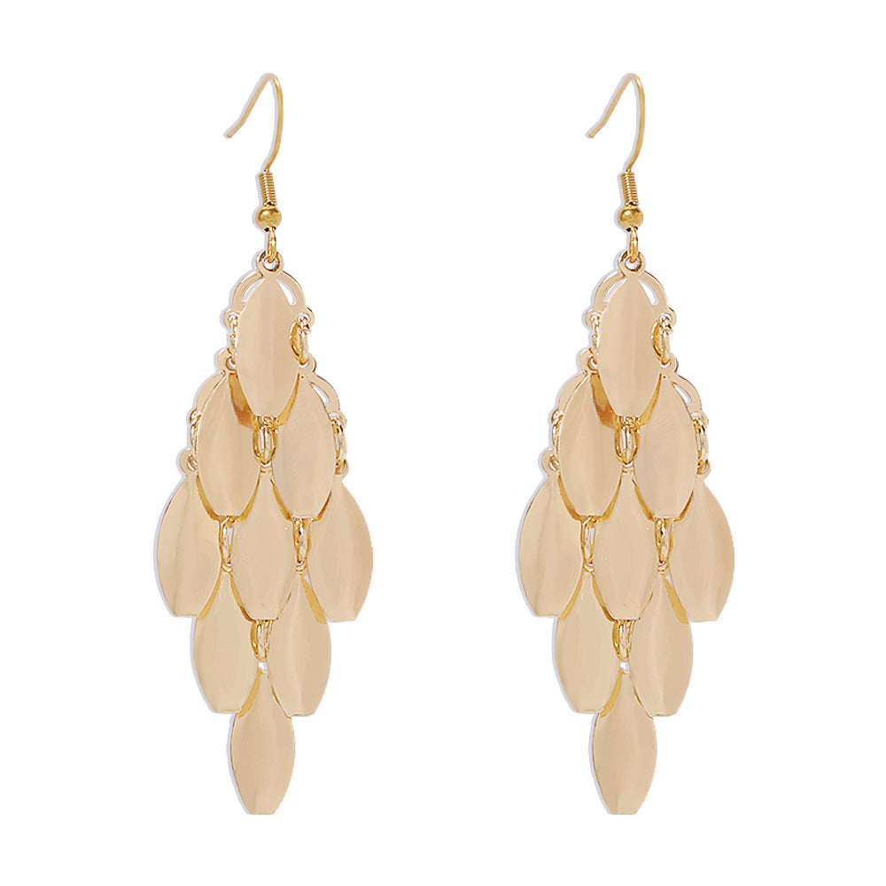 Loookus - Leaf Sequin Earrings