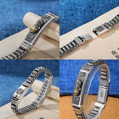 Loookus - 925 Silver Rotatable Pixiu Fortune Bracelet