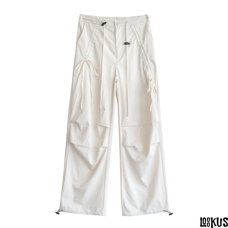 Loookus - Relaxed Fit Drawstring Trousers