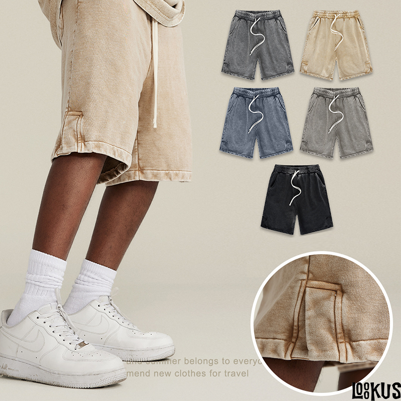 Loookus - Distressed Sporty Casual Shorts