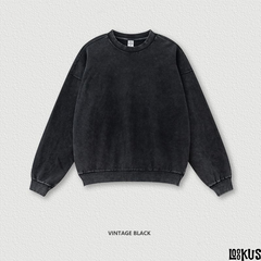 Loookus Loose-Fit Washed Crewneck Sweatshirt
