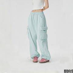 Loookus -Color Pop Relaxed Cargo Pants