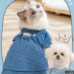 Loookus - Spring/Summer denim strap dress for cats and dogs