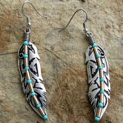 Loookus - Casual Ethnic Style Feather Earrings