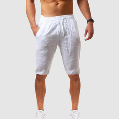 Loookus - Men's summer loose linen cotton breathable sports leisure five split pants