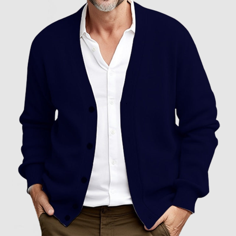 Loookus - Men's Classic Casual Long Sleeve Knit Cardigan