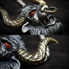 Loookus - Bull Silver Pendant Necklace
