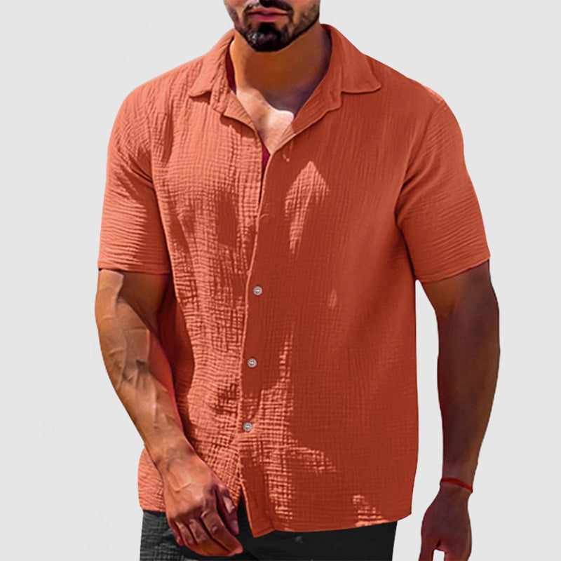 Loookus - Men's Casual Textured Cotton Shirt