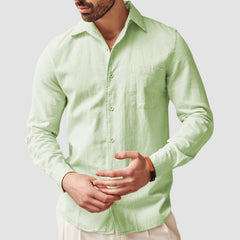 Loookus - Men's Casual Cotton Linen Pocket Shirt