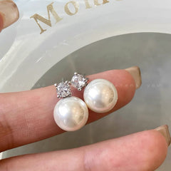 Loookus - Classic Zircon Pearl High-grade Earrings