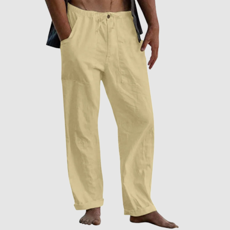 Loookus - Men's linen beach casual loose-fitting pants