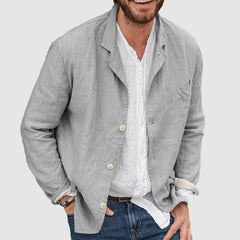 Loookus - Men's cotton and linen casual jacket