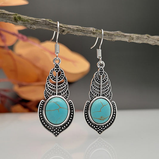 Loookus - Bohemian Vintage Turquoise Earrings
