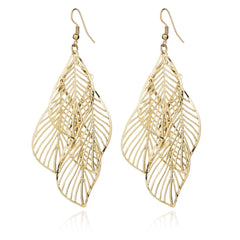 Loookus - Simple Metal Leaf Earrings