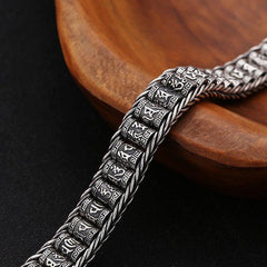 Loookus - 925 Silver Rotating Drum Hand Bracelet