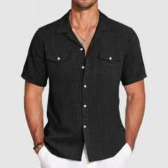 Loookus - Men's Casual Cotton & Linen Vacation Style Shirt